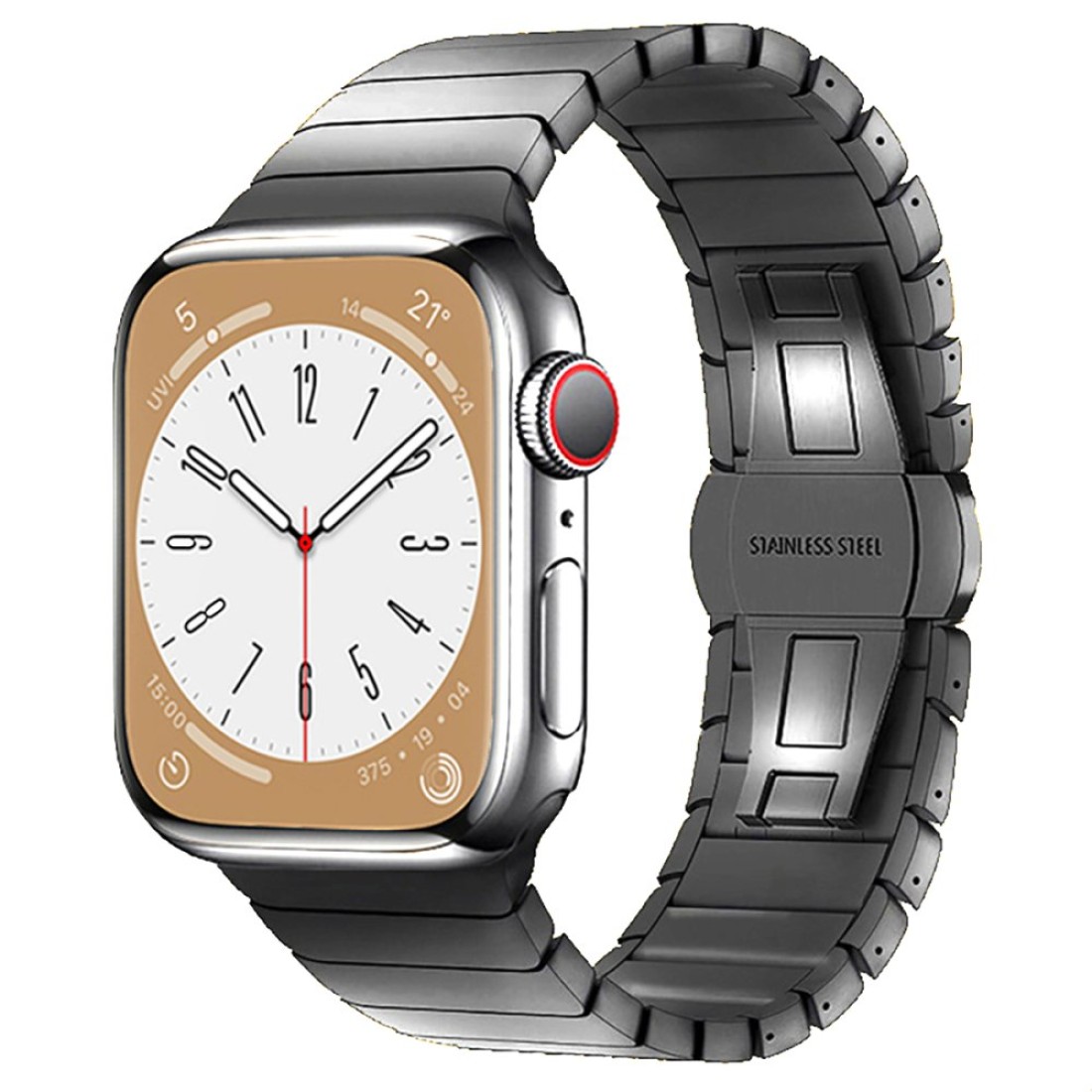 Apple Watch 38mm KR413 Fine Steel Kordon - Füme