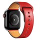 Apple Watch 38mm KR415 Luaz Deri Kordon - Siyah