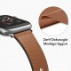 Apple Watch 38mm KR415 Luaz Deri Kordon - Siyah