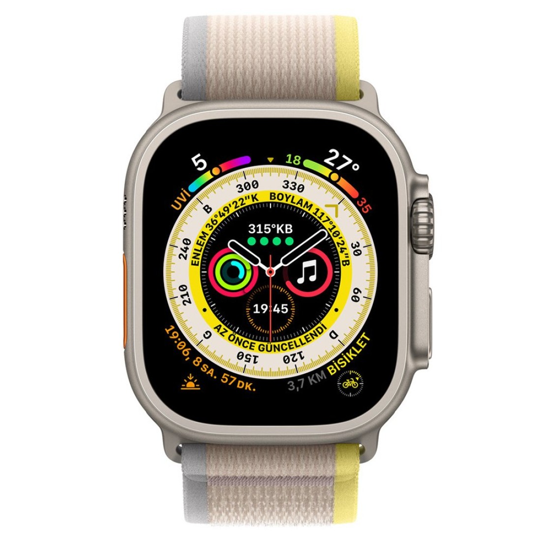 Apple Watch 38mm Trail Kordon - Sarı-Bej