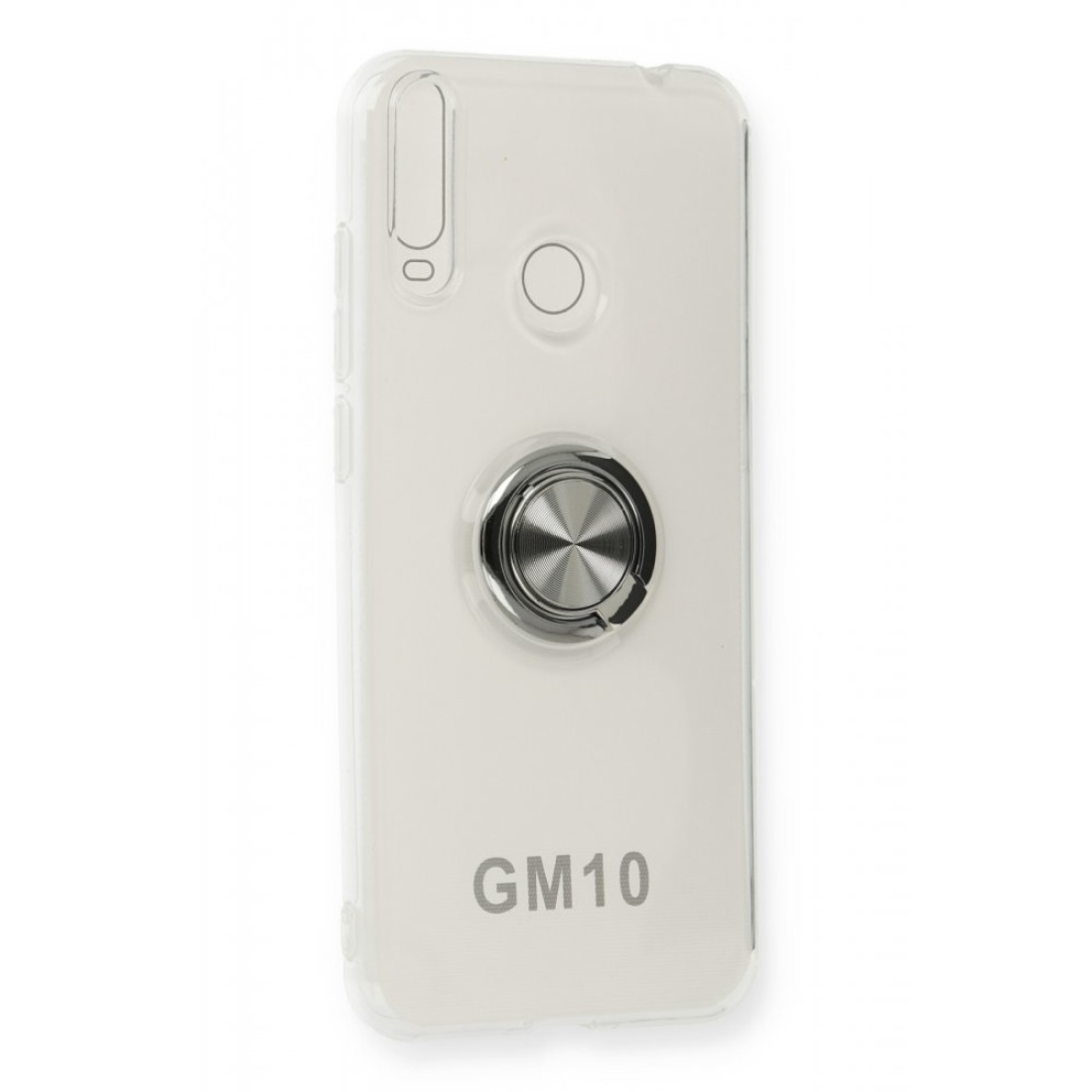 General Mobile GM 10 Kılıf Gros Yüzüklü Silikon - Gümüş