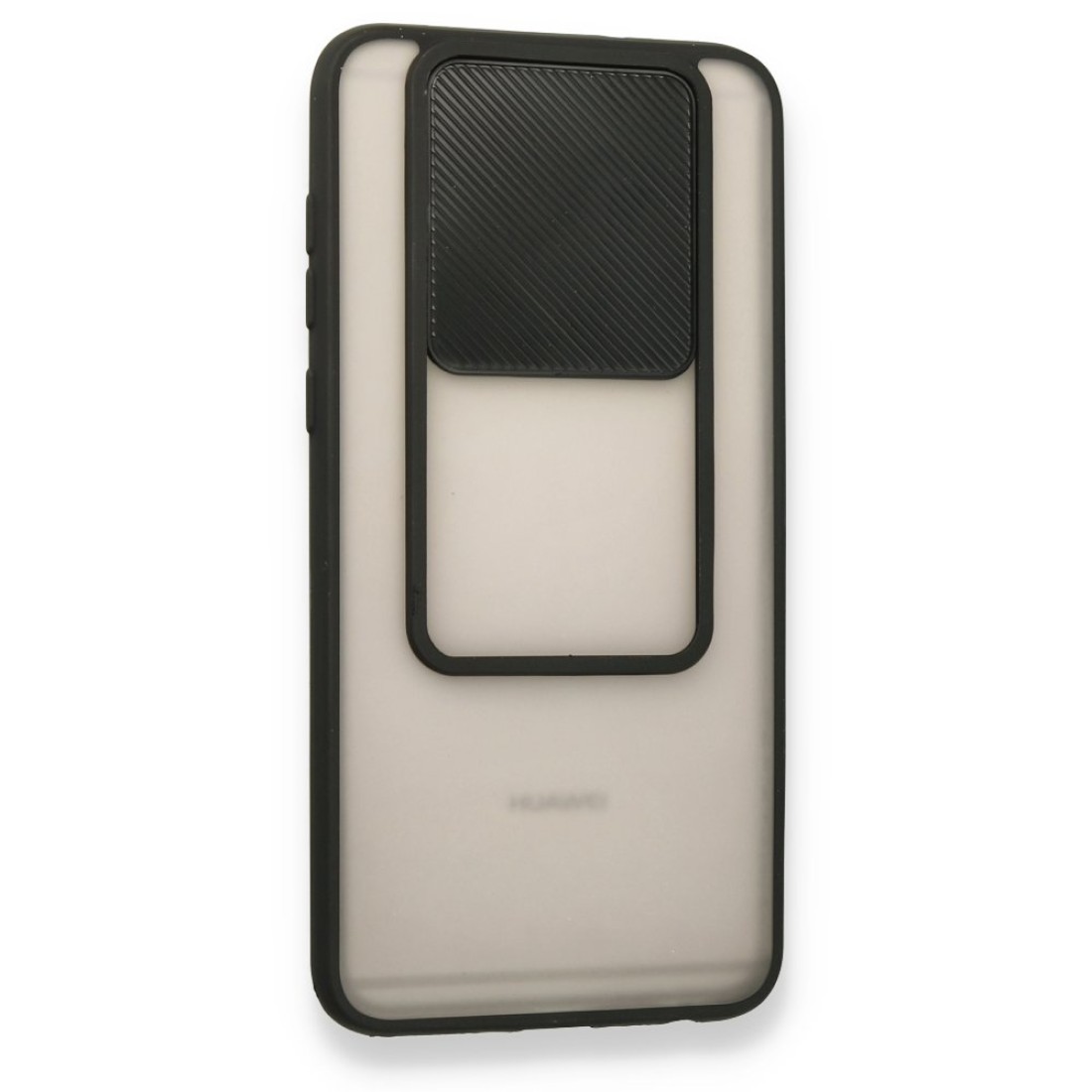 Huawei Mate 10 Lite Kılıf Palm Buzlu Kamera Sürgülü Silikon - Siyah