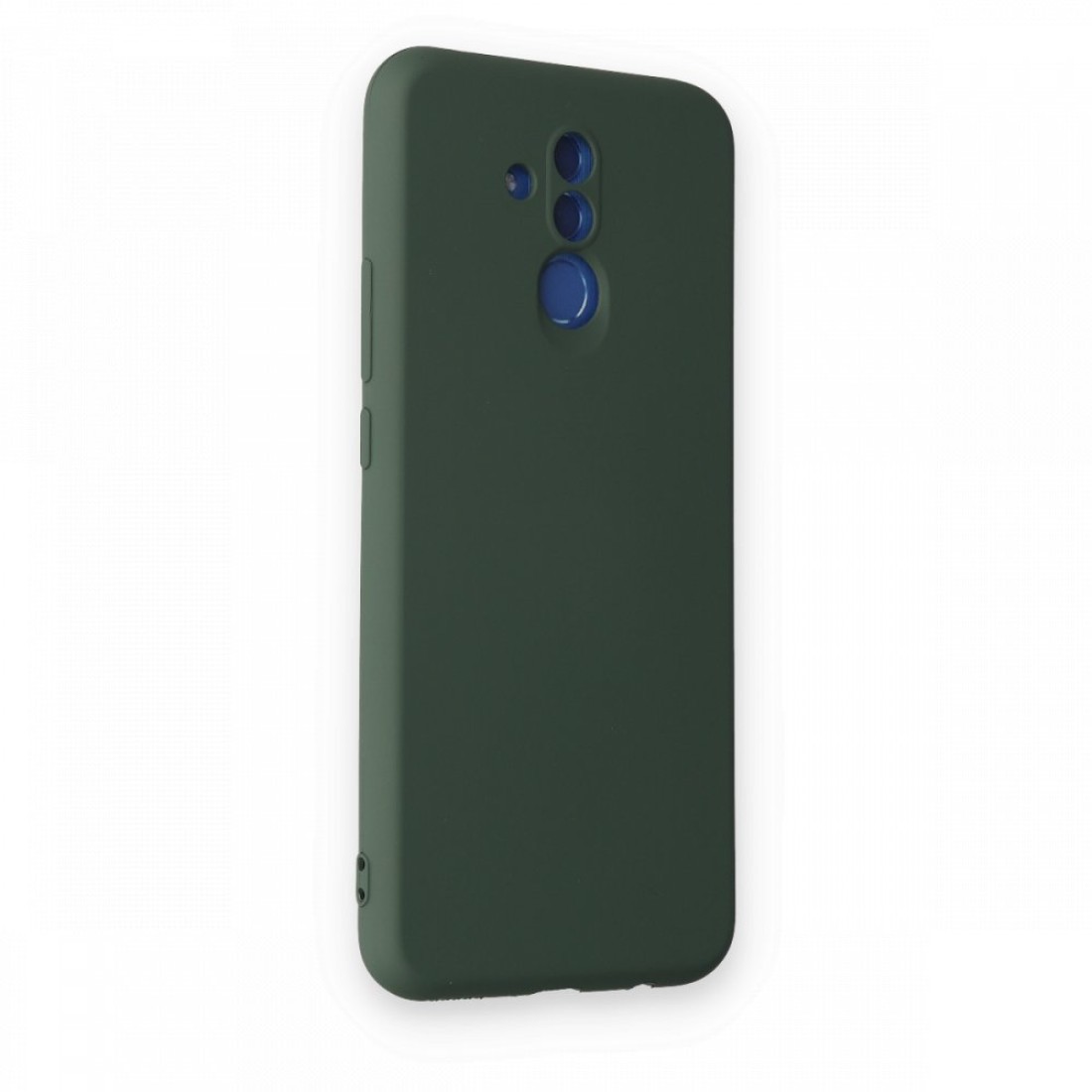 Huawei Mate 20 Lite Kılıf Nano içi Kadife  Silikon - Koyu Yeşil