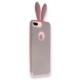 Samsung Galaxy S10 Kılıf Rabbit Simli Silikon - Pembe