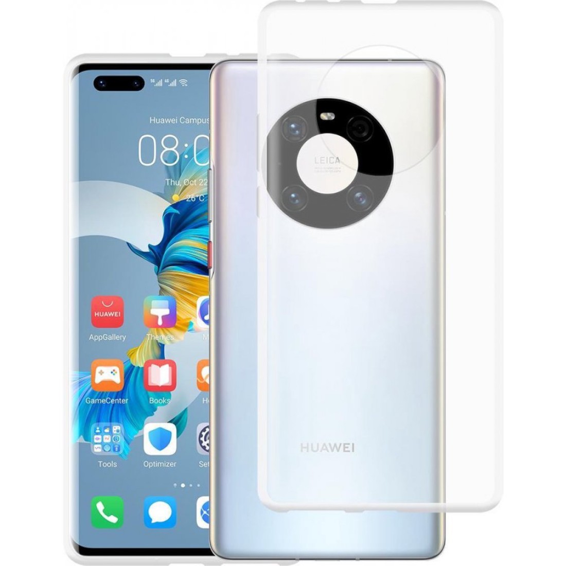 Huawei Mate 40 Pro Kılıf Lüx Şeffaf Silikon