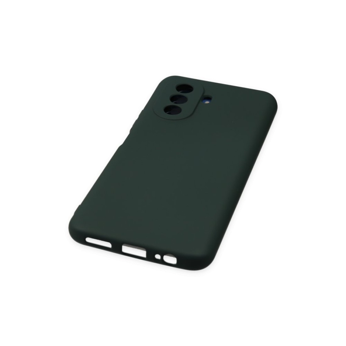 Huawei Nova Y70 Kılıf Nano içi Kadife  Silikon - Koyu Yeşil