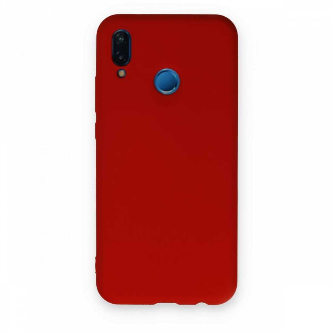 Huawei P20 Lite Kılıf Nano içi Kadife  Silikon - Kırmızı