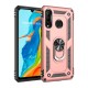 Huawei P30 Lite Kılıf Sofya Yüzüklü Silikon Kapak - Rose