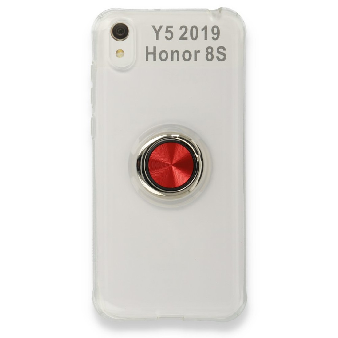 Huawei Y5 2019 Kılıf Gros Yüzüklü Silikon - Kırmızı