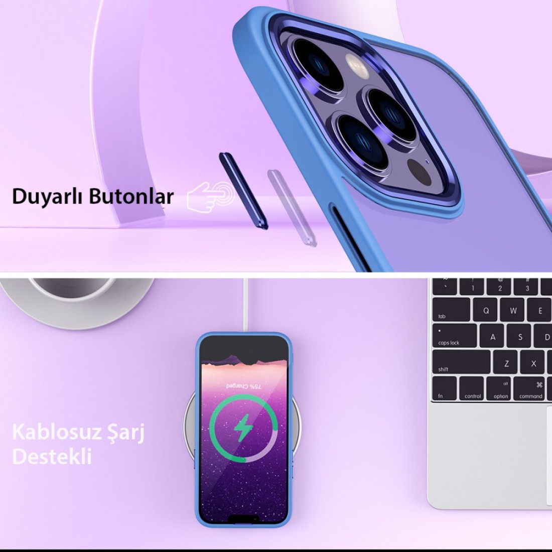 Apple iPhone 11 Kılıf Power Silikon - Lila