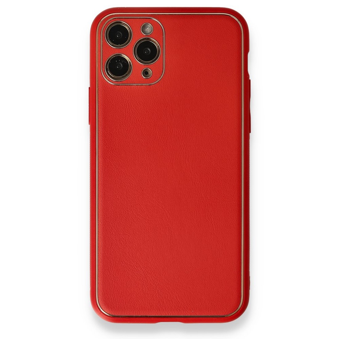 Apple iPhone 11 Pro Kılıf Coco Deri Silikon Kapak - Kırmızı
