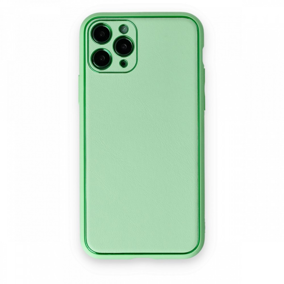 Apple iPhone 11 Pro Kılıf Coco Deri Silikon Kapak - Açık Yeşil