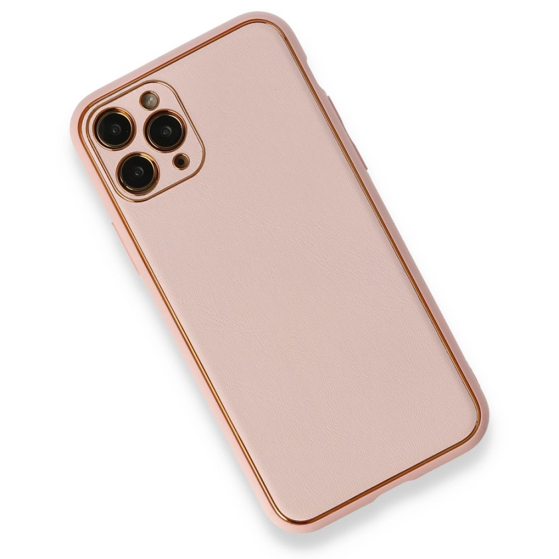 Apple iPhone 11 Pro Kılıf Coco Deri Silikon Kapak - Pembe