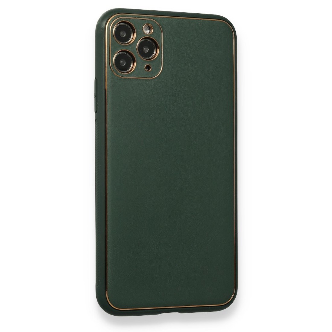 Apple iPhone 11 Pro Kılıf Coco Deri Silikon Kapak - Yeşil