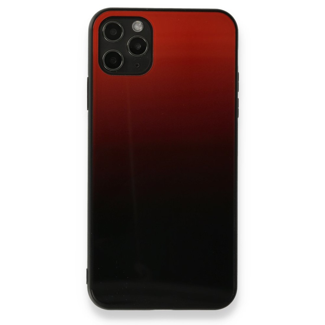 Apple iPhone 11 Pro Kılıf Grady Silikon - Kırmızı-Siyah