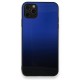 Apple iPhone 11 Pro Max Kılıf Grady Silikon - Mavi-Siyah