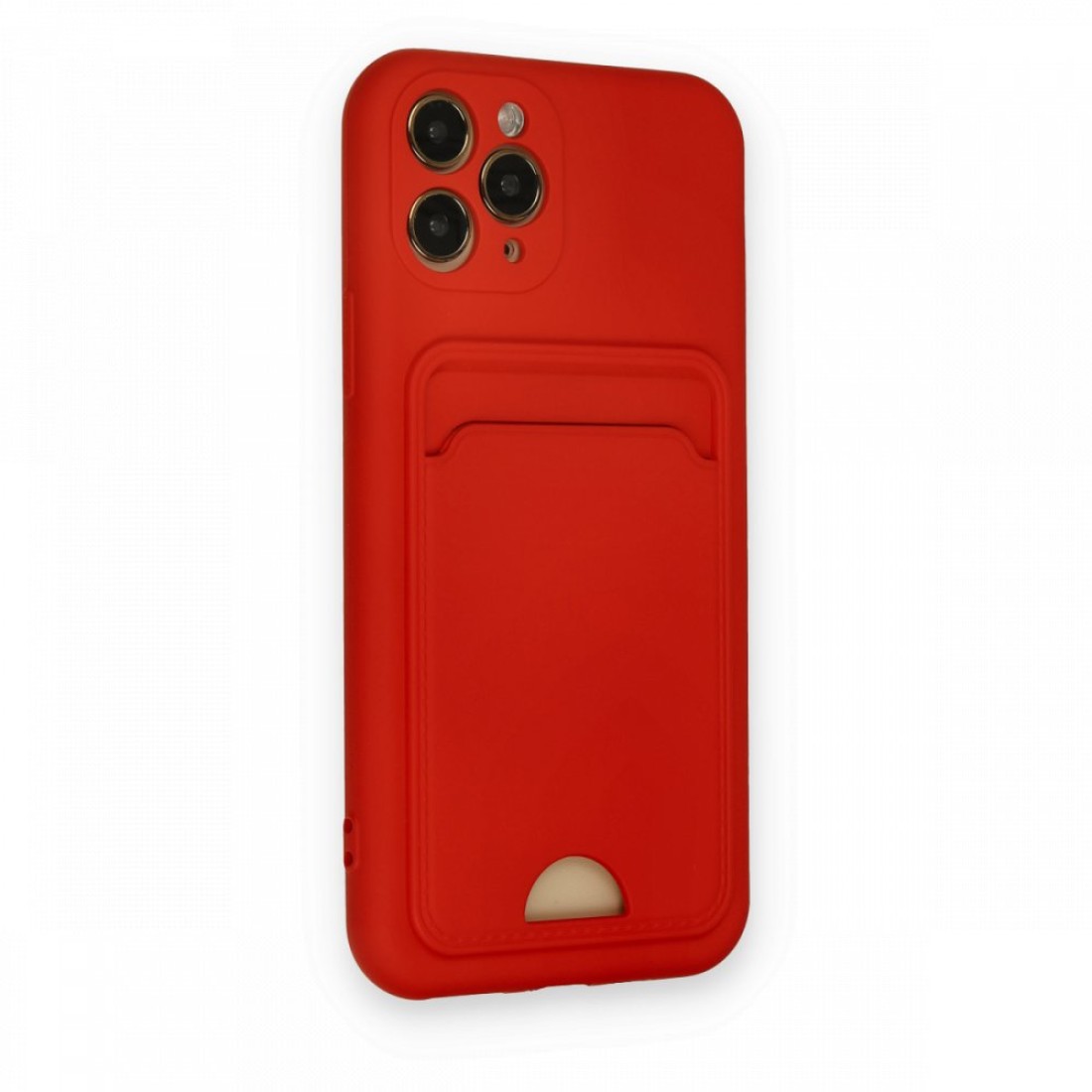 Apple iPhone 11 Pro Kılıf Kelvin Kartvizitli Silikon - Kırmızı