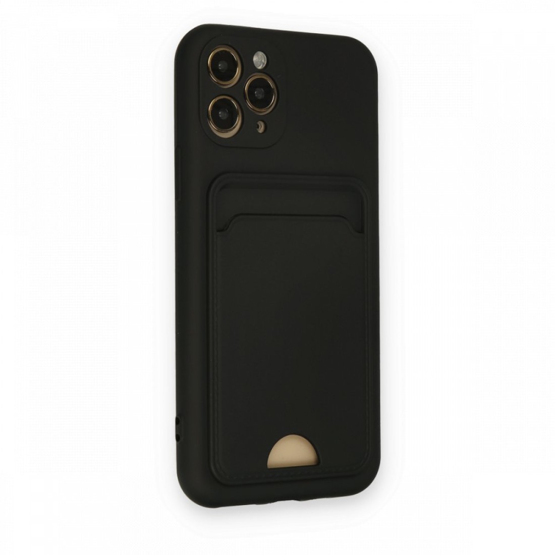 Apple iPhone 11 Pro Kılıf Kelvin Kartvizitli Silikon - Siyah