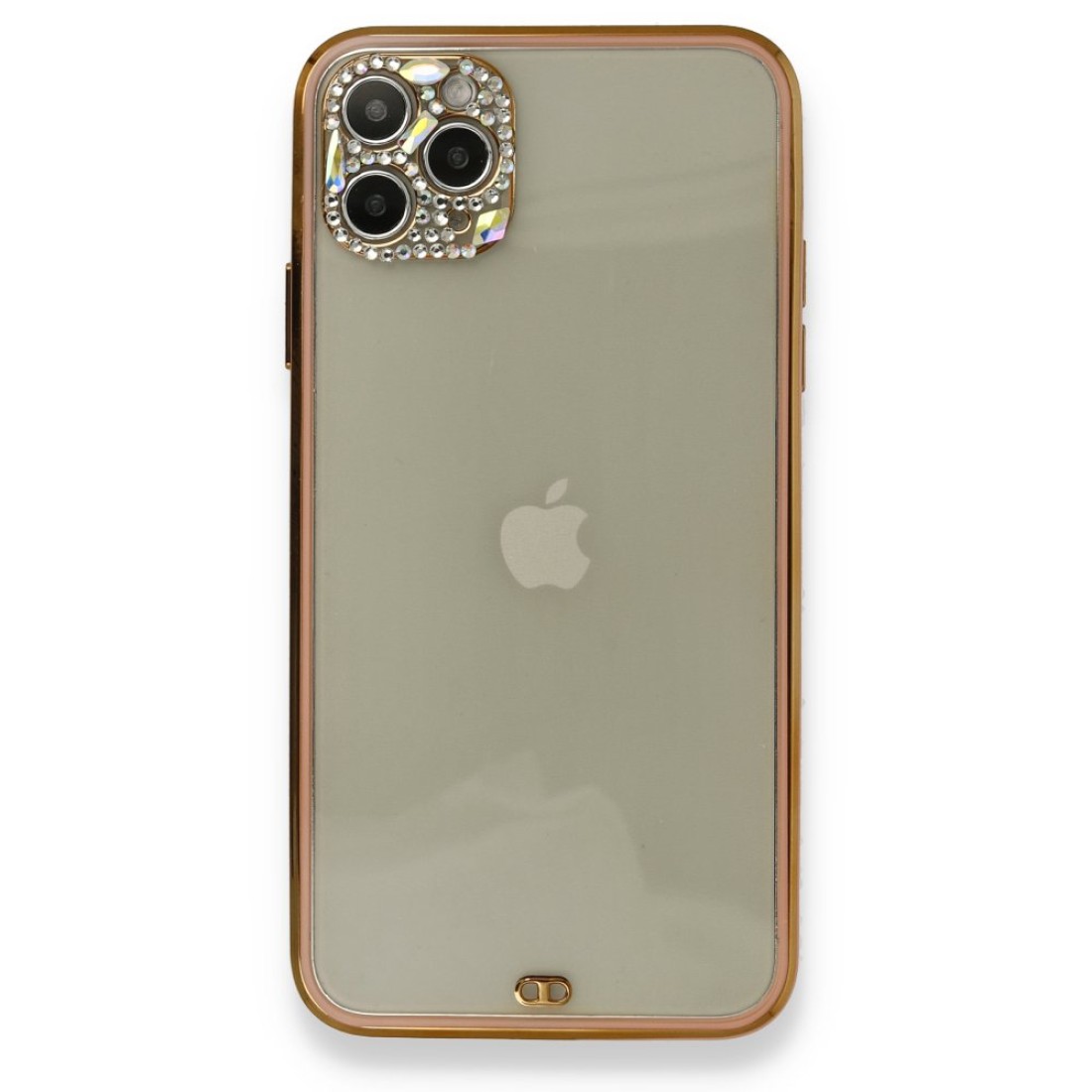 Apple iPhone 11 Pro Kılıf Liva Taşlı Silikon - Pembe