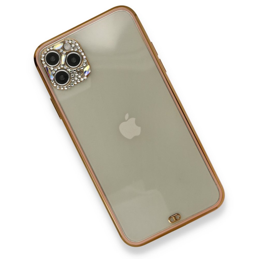 Apple iPhone 11 Pro Kılıf Liva Taşlı Silikon - Pembe