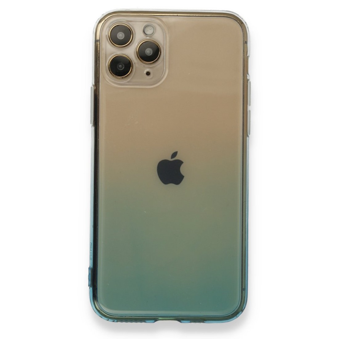 Apple iPhone 11 Pro Kılıf Lüx Çift Renkli Silikon - Mavi