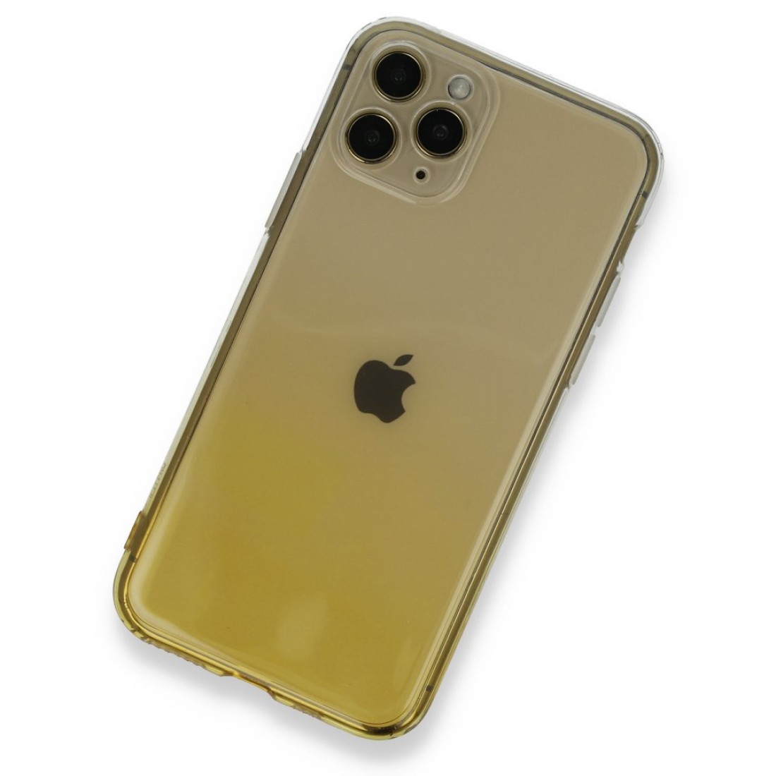 Apple iPhone 11 Pro Kılıf Lüx Çift Renkli Silikon - Sarı