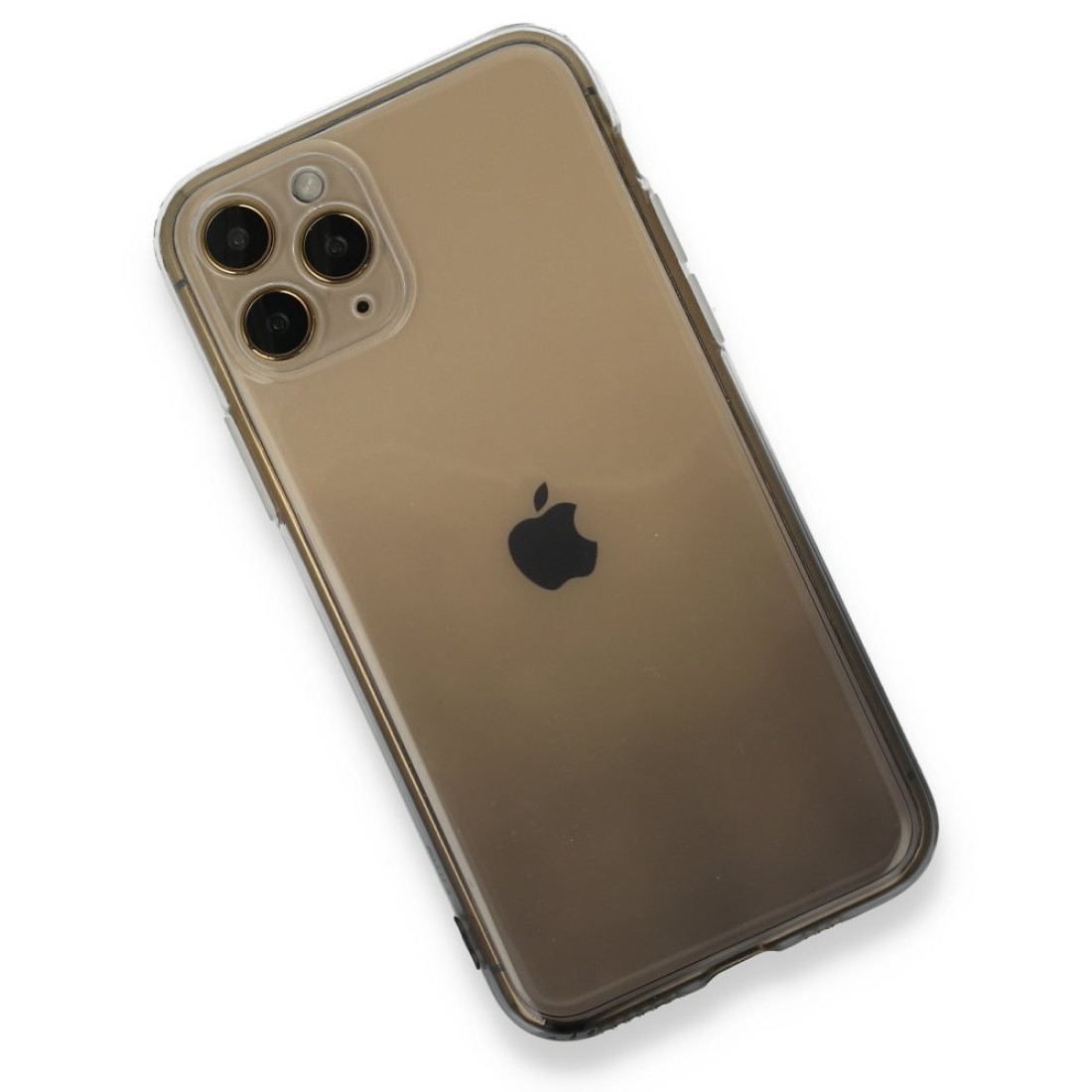 Apple iPhone 11 Pro Kılıf Lüx Çift Renkli Silikon - Siyah