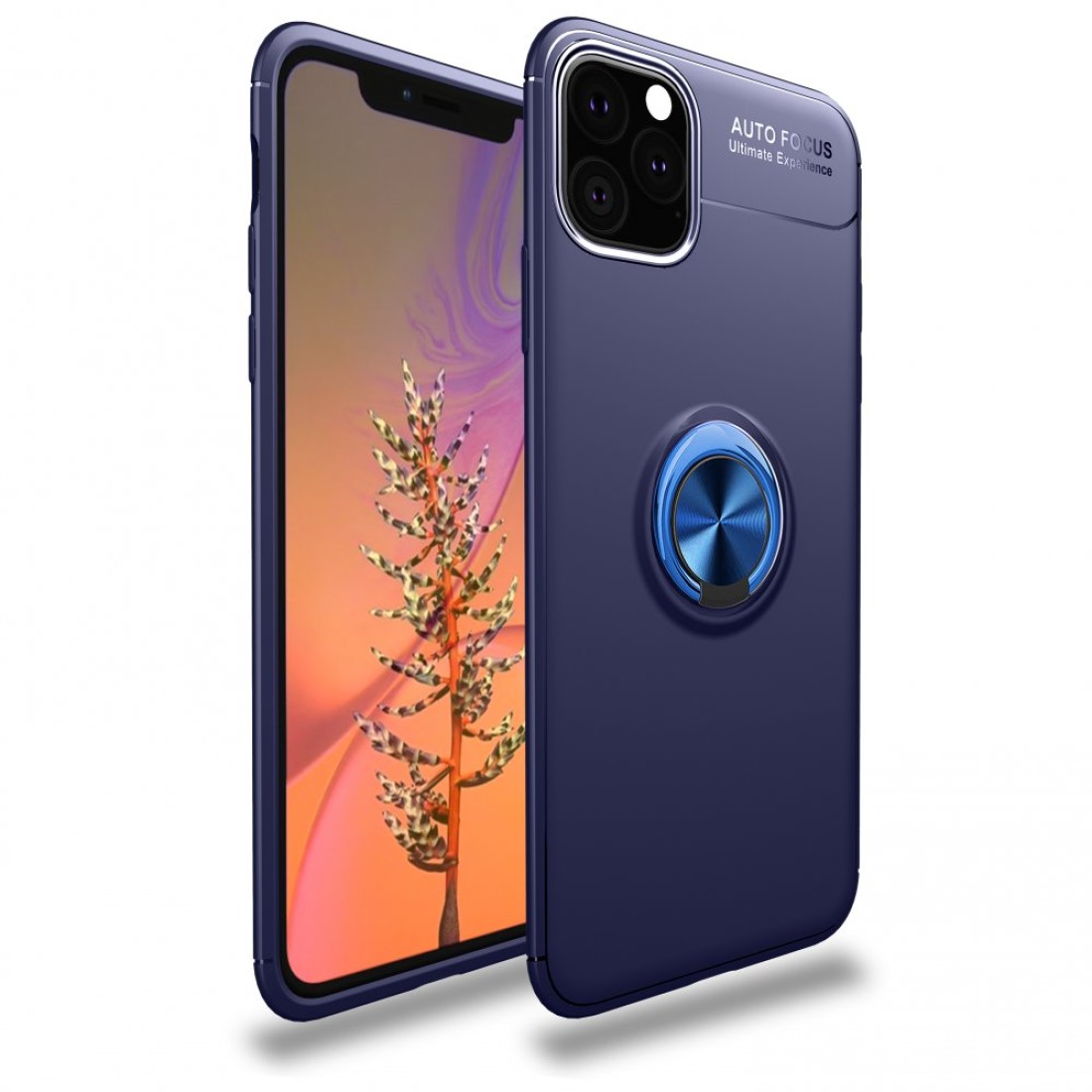 Apple iPhone 11 Pro Kılıf Range Yüzüklü Silikon - Mavi