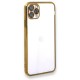 Apple iPhone 11 Pro Kılıf Razer Lensli Silikon - Gold