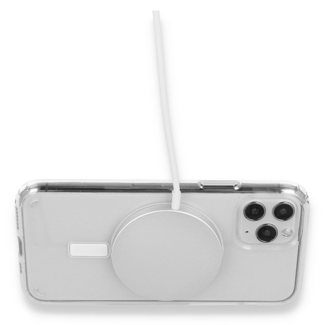 Apple iPhone 11 Pro Kılıf Magneticsafe Şeffaf Silikon - Şeffaf