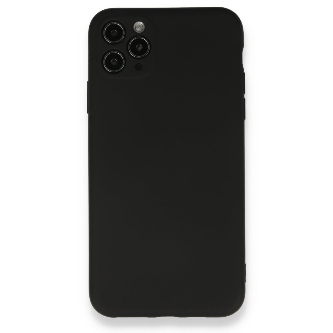 Apple iPhone 11 Pro Max Kılıf Nano içi Kadife  Silikon - Siyah