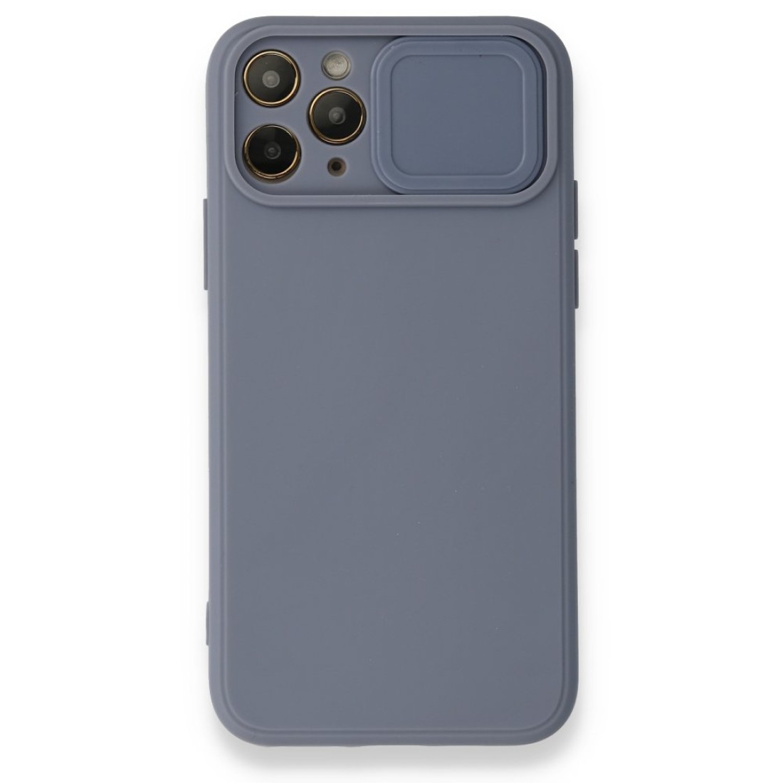 Apple iPhone 11 Pro Max Kılıf Color Lens Silikon - Gri