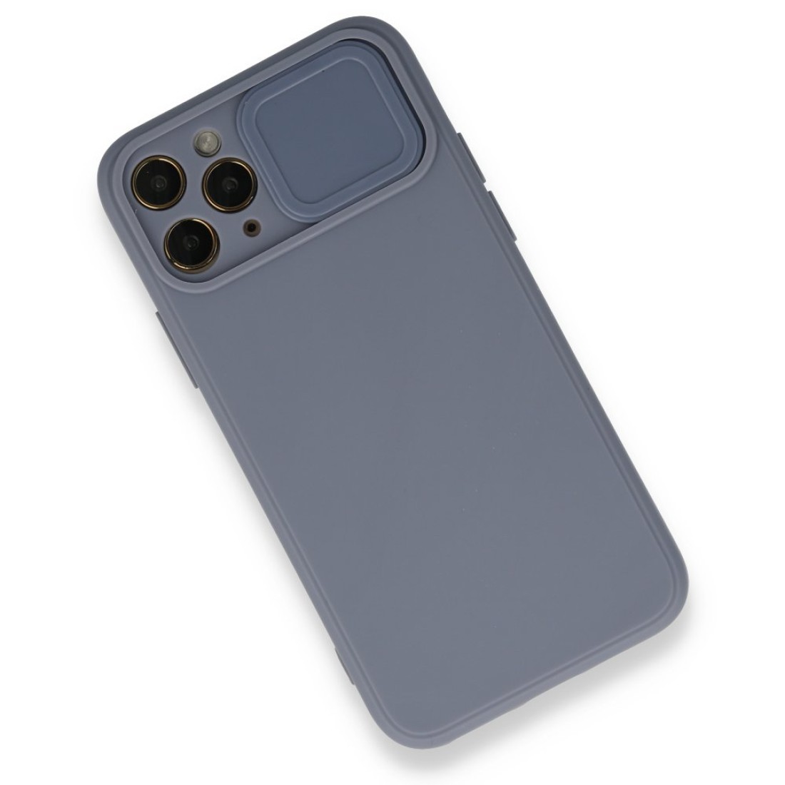Apple iPhone 11 Pro Max Kılıf Color Lens Silikon - Gri