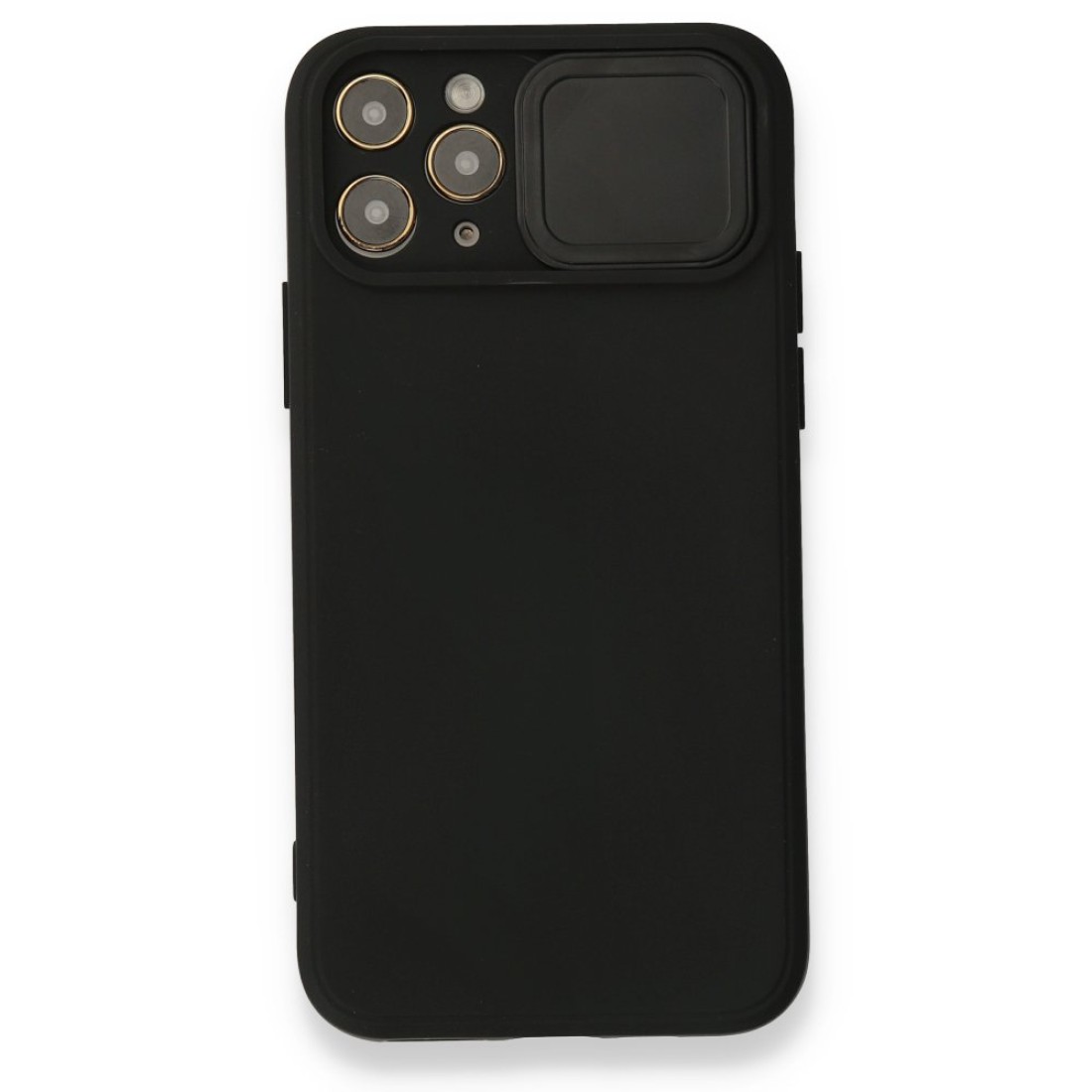 Apple iPhone 11 Pro Max Kılıf Color Lens Silikon - Siyah