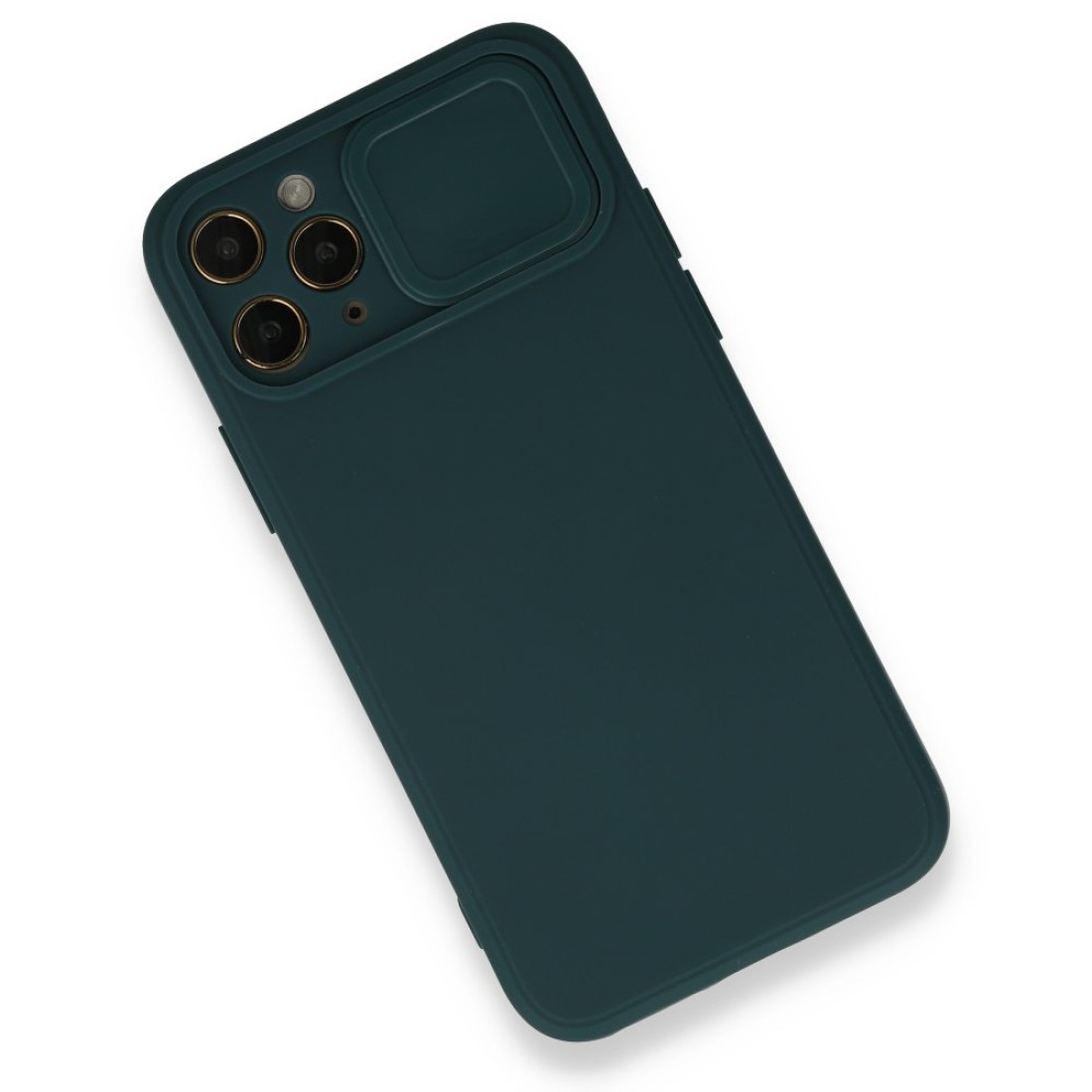Apple iPhone 11 Pro Max Kılıf Color Lens Silikon - Yeşil