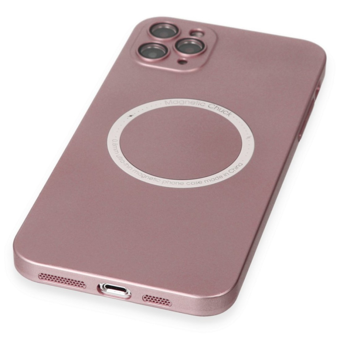 Apple iPhone 11 Pro Max Kılıf Jack Magneticsafe Lens Silikon - Rose Gold