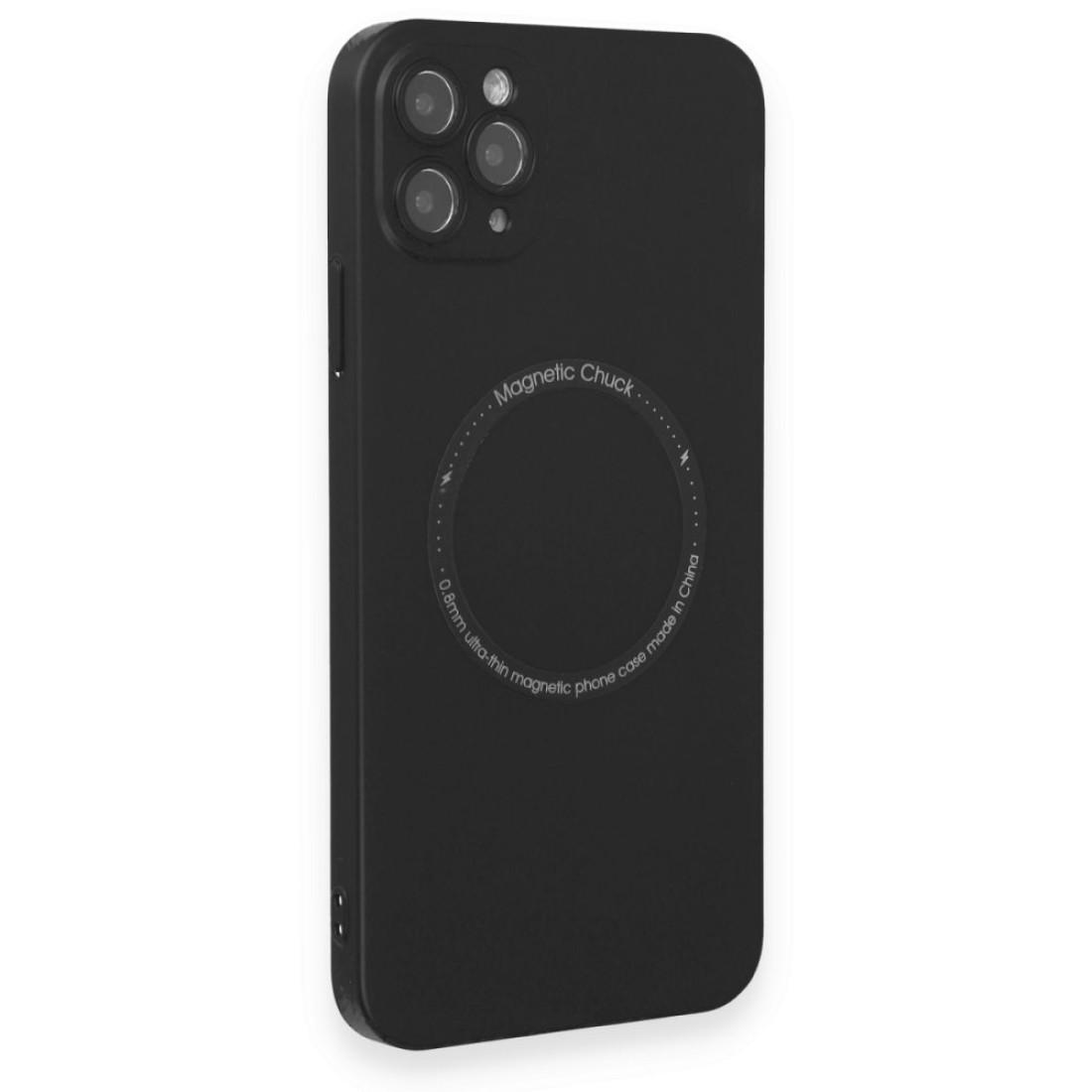 Apple iPhone 11 Pro Max Kılıf Jack Magneticsafe Lens Silikon - Siyah