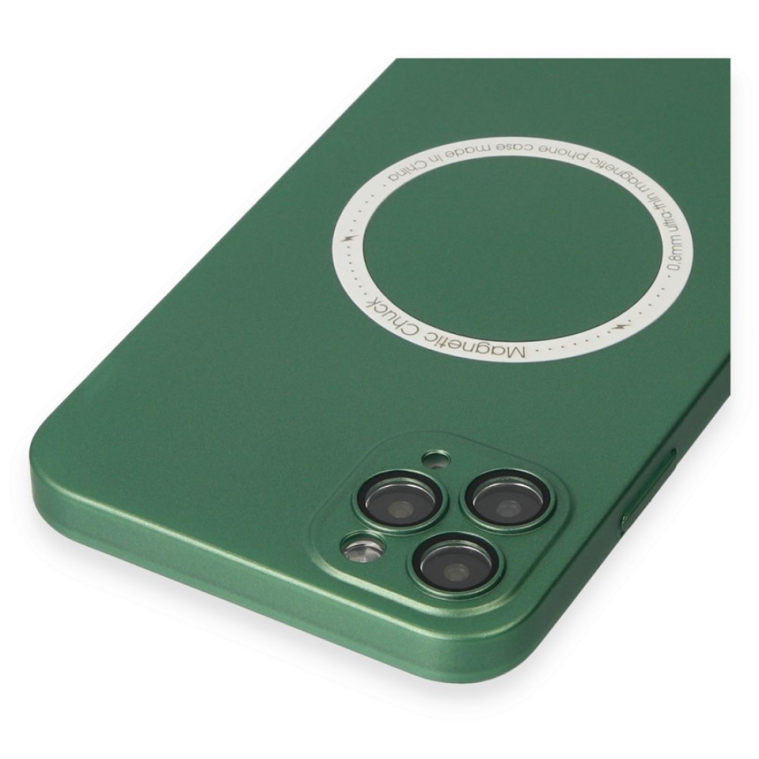Apple iPhone 11 Pro Max Kılıf Jack Magneticsafe Lens Silikon - Yeşil