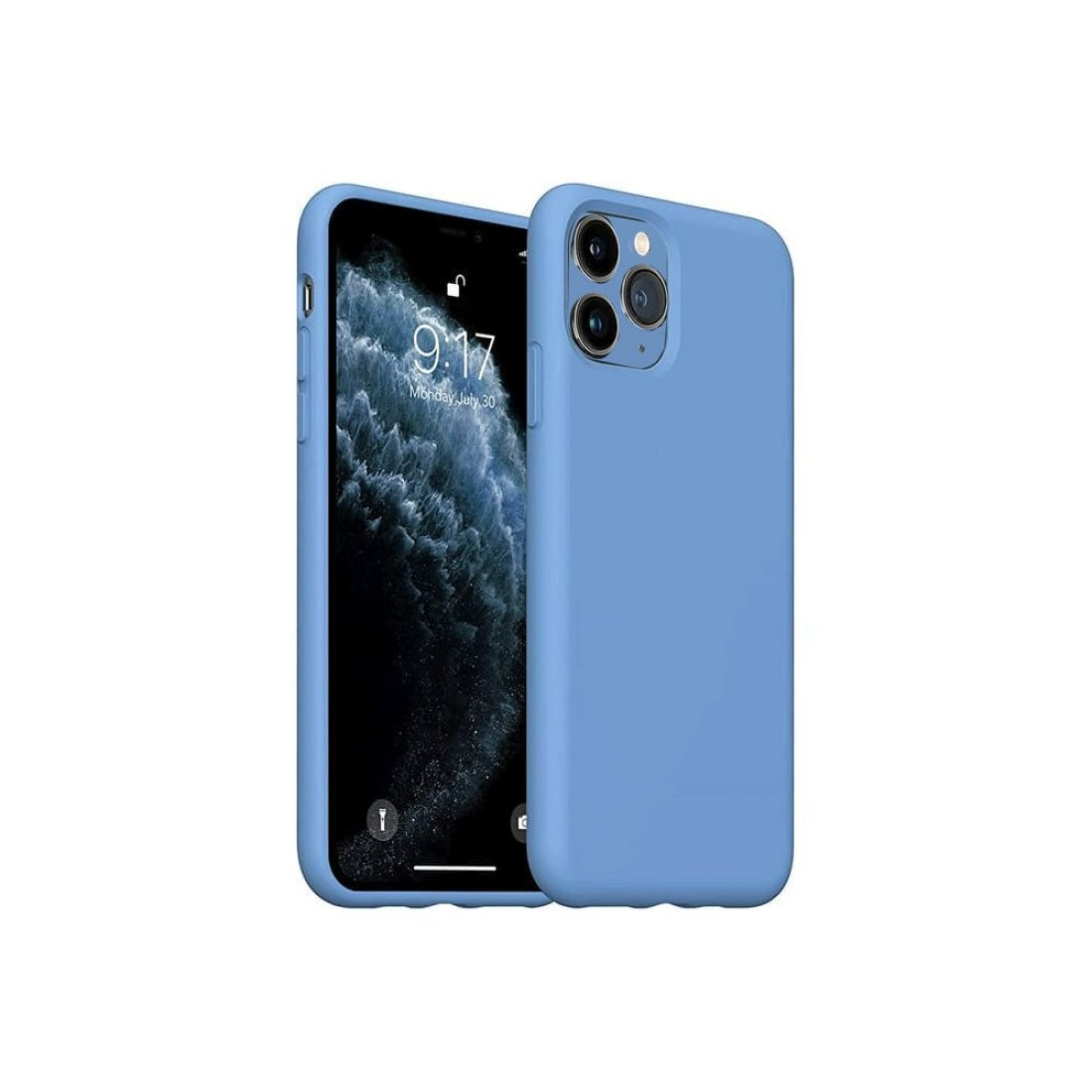 iPhone 11 Pro Max Kılıf Nano içi Kadife Silikon - Mavi