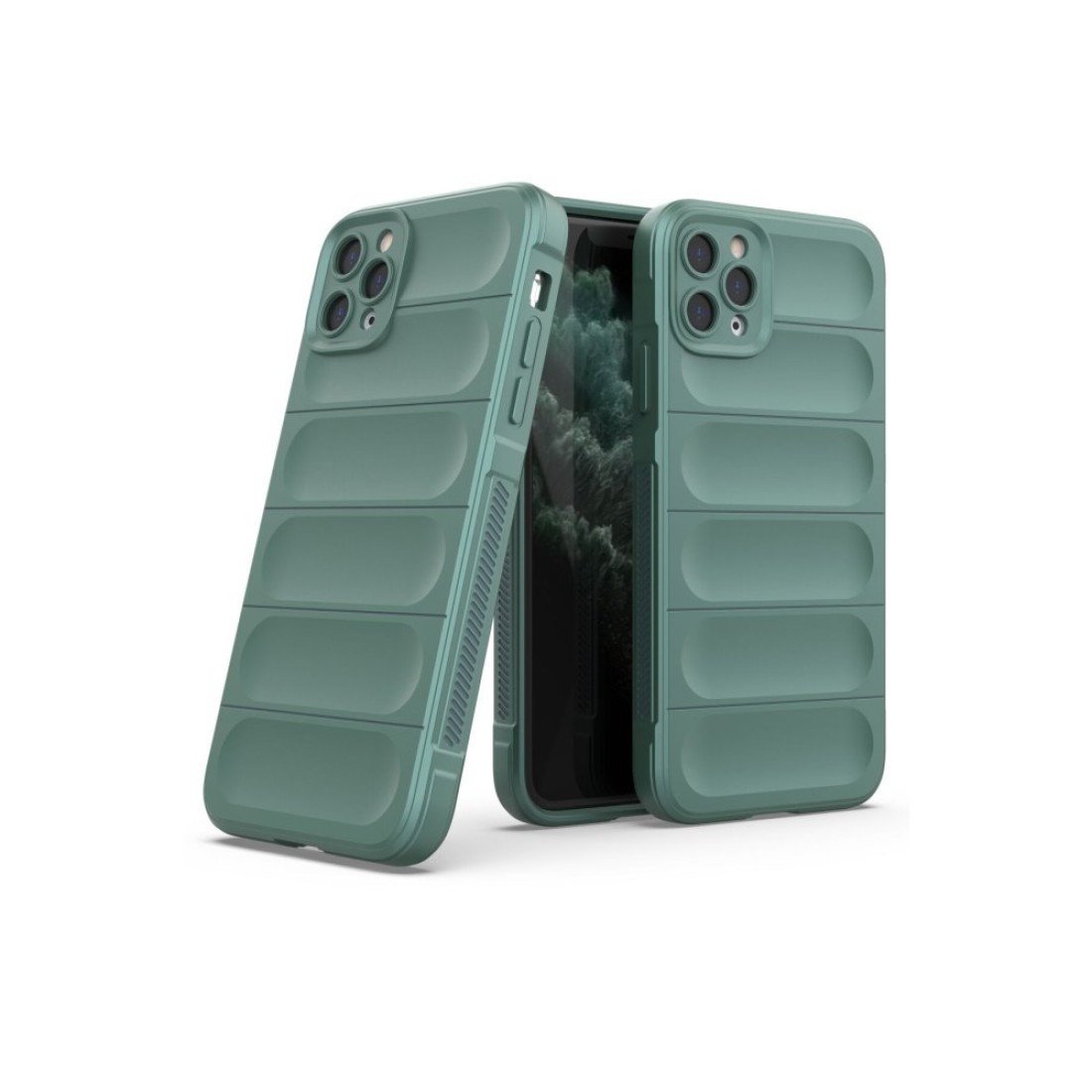 Apple iPhone 11 Pro Max Kılıf Optimum Silikon - Koyu Yeşil