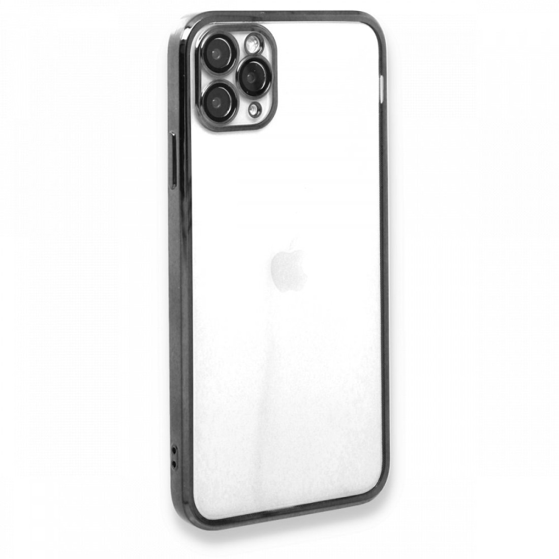 Apple iPhone 11 Pro Max Kılıf Razer Lensli Silikon - Gümüş
