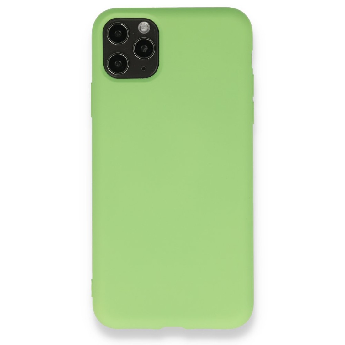 Apple iPhone 11 Pro Max Kılıf Nano içi Kadife  Silikon - Yeşil