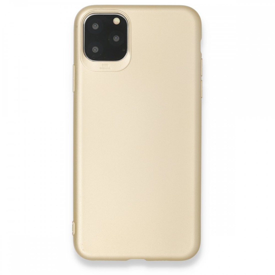 Apple iPhone 11 Pro Max Kılıf Premium Rubber Silikon - Gold