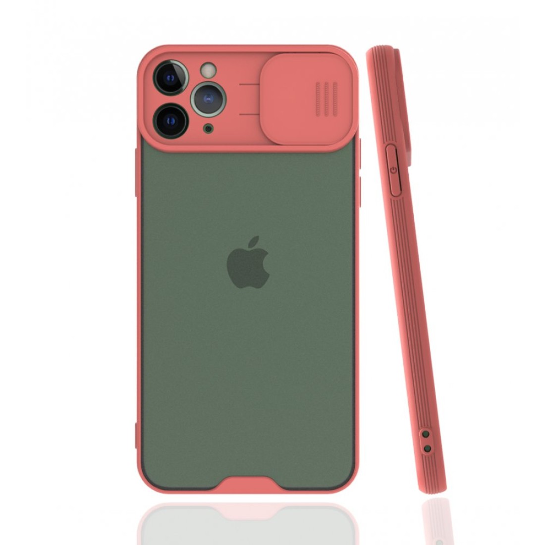 Apple iPhone 11 Pro Kılıf Platin Kamera Koruma Silikon - Pembe