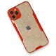 Apple iPhone 11 Pro Kılıf Platin Simli Silikon - Kırmızı