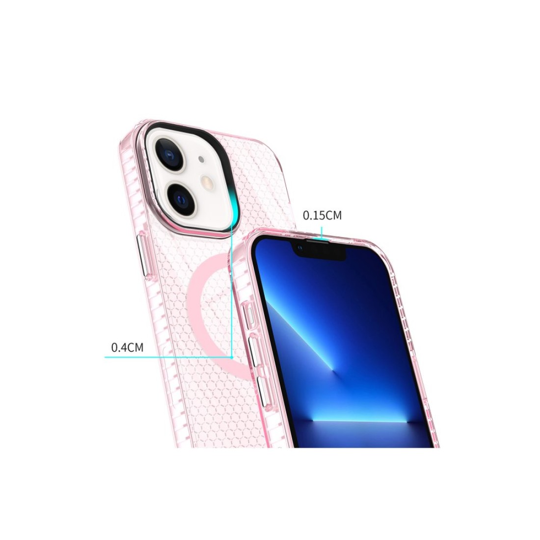 Apple iPhone 12 Kılıf Beta Magneticsafe Silikon - Pembe