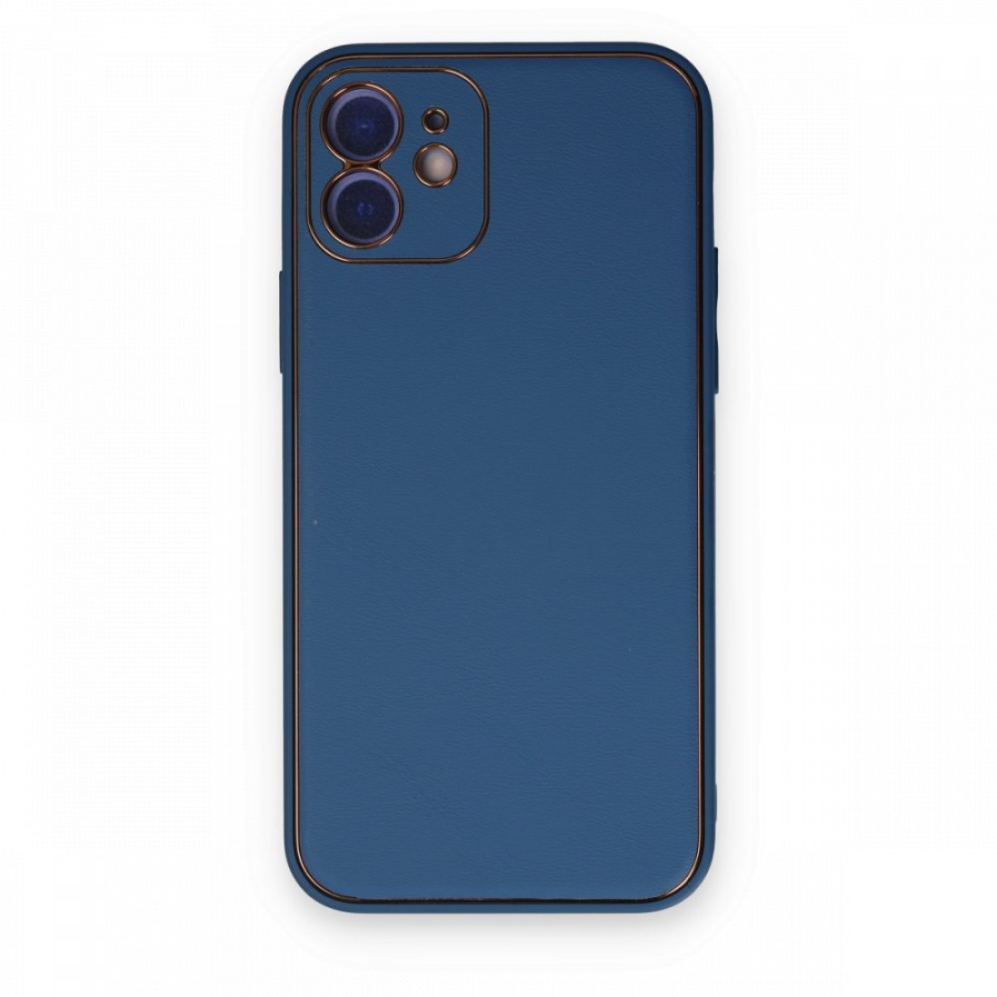 Apple iPhone 12 Kılıf Coco Deri Silikon Kapak - Açık Mavi