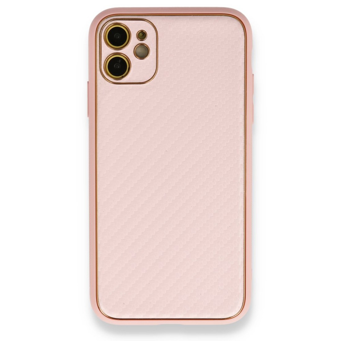 Apple iPhone 12 Kılıf Coco Karbon Silikon - Pembe