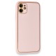 Apple iPhone 12 Kılıf Coco Karbon Silikon - Pembe