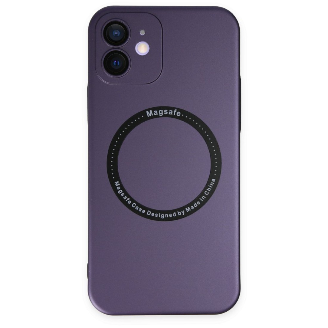 Apple iPhone 12 Kılıf Jack Magneticsafe Lens Silikon - Mor